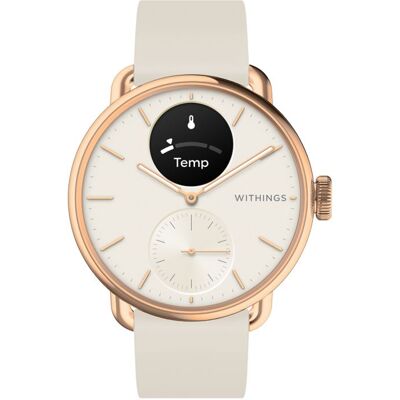 Withings Smartwatch ScanWatch 2 38 mm Rose Goud met Beige band Withings Smartwatch ScanWatch 2 38 mm Rose Goud met Beige band