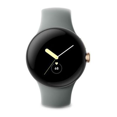 Google Pixel Watch Wifi Goud met Salie Groene Sport Band Google Pixel Watch Wifi Goud met Salie Groene Sport Band
