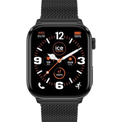 Ice-Watch Ice Watch Smartwatch Smart 3.0 37 mm Black met Milanees Black bandje Ice-Watch Ice Watch Smartwatch Smart 3.0 37 mm Black met Milanees Black bandje