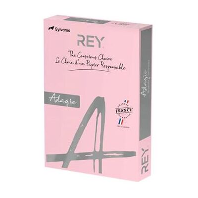 Rey Adagio - Glad - 104 micron - roze - A3 (297 x 420 mm) - 80 g/m² - 500 vel(len) riem - reprografisch papier (pak van 5) Rey Adagio - Glad - 104 micron - roze - A3 (297 x 420 mm) - 80 g/m² - 500 vel(len) riem - reprografisch papier (pak van 5)