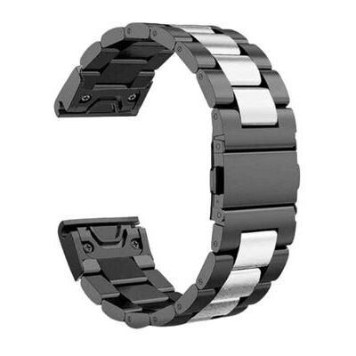 Armband SZSMART Roestvrijstalen verstelbare zwart en zilver voor Garmin D2 Charlie Armband SZSMART Roestvrijstalen verstelbare zwart en zilver voor Garmin D2 Charlie