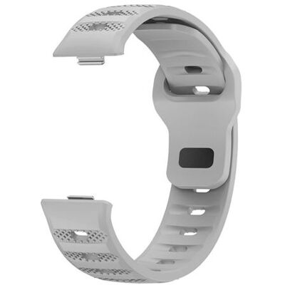 Armband SZSMART Grijze Siliconen voor Huawei Fit 3/4 met Gestippeld Ontwerp Armband SZSMART Grijze Siliconen voor Huawei Fit 3/4 met Gestippeld Ontwerp