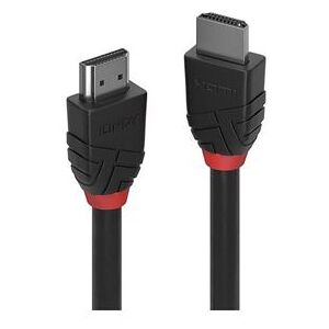 Lindy Black Line - HDMI-kabel met ethernet - HDMI male naar HDMI male - 2 m - drievoudig afgeschermd - zwart - rond, 4K ondersteuning Lindy Black Line - HDMI-kabel met ethernet - HDMI male naar HDMI male - 2 m - drievoudig afgeschermd - zwart - rond, 4K ondersteuning
