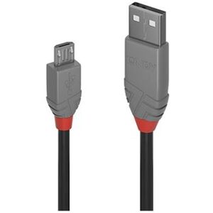 Lindy Anthra Line - USB-kabel - USB (M) naar micro-USB type B (M) - USB 2.0 - 5 m - rond - zwart Lindy Anthra Line - USB-kabel - USB (M) naar micro-USB type B (M) - USB 2.0 - 5 m - rond - zwart