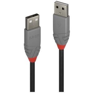 Lindy Anthra Line - USB-kabel - USB (M) naar USB (M) - USB 2.0 - 50 cm - rond - zwart Lindy Anthra Line - USB-kabel - USB (M) naar USB (M) - USB 2.0 - 50 cm - rond - zwart