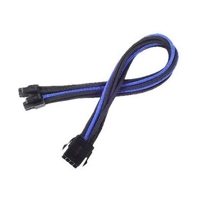 SilverStone PP07 - Stroomverlengkabel - 8 pins-EPS12V (4+4) (M) naar 8 pins-EPS12V (V) - 30 cm - zwart/blauw SilverStone PP07 - Stroomverlengkabel - 8 pins-EPS12V (4+4) (M) naar 8 pins-EPS12V (V) - 30 cm - zwart/blauw