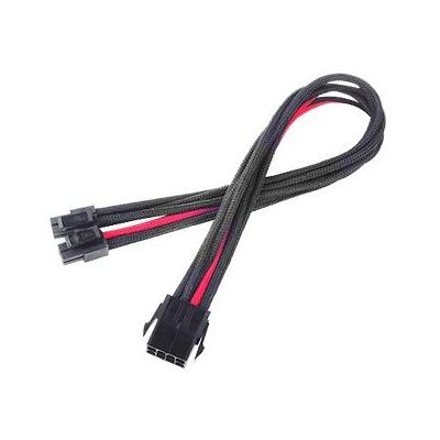 SilverStone PP07 - Stroomverlengkabel - 8 pins-EPS12V (4+4) (M) naar 8 pins-EPS12V (V) - 30 cm - zwart / rood SilverStone PP07 - Stroomverlengkabel - 8 pins-EPS12V (4+4) (M) naar 8 pins-EPS12V (V) - 30 cm - zwart / rood