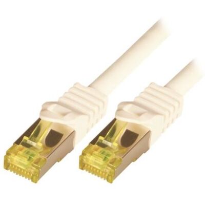 M-CAB - Verbindingskabel - RJ-45 (M) naar RJ-45 (M) - 2 m - SFTP, PiMF - CAT 7 - halogeenvrij, gevormd, zonder haken - wit M-CAB - Verbindingskabel - RJ-45 (M) naar RJ-45 (M) - 2 m - SFTP, PiMF - CAT 7 - halogeenvrij, gevormd, zonder haken - wit