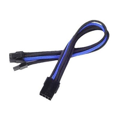 SilverStone PP07 - Stroomverlengkabel - 8 pins-PCIe-voeding (6 + 2) (M) naar 8 pins-PCIe-voeding (V) - 25 cm - zwart/blauw SilverStone PP07 - Stroomverlengkabel - 8 pins-PCIe-voeding (6 + 2) (M) naar 8 pins-PCIe-voeding (V) - 25 cm - zwart/blauw