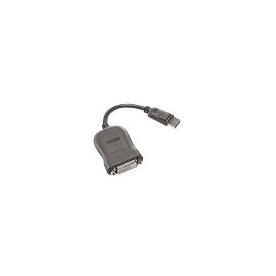 Lenovo - DVI-kabel - enkele verbinding - DisplayPort (M) naar DVI-D (V) - 20 cm - grijs Lenovo - DVI-kabel - enkele verbinding - DisplayPort (M) naar DVI-D (V) - 20 cm - grijs