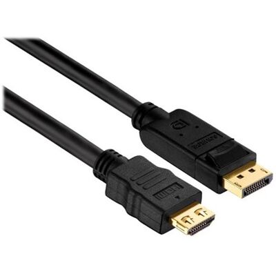 Purelink PureInstall PI5100 - Adapterkabel - DisplayPort male naar HDMI male - 12.5 m - drievoudig afgeschermd - zwart - rond Purelink PureInstall PI5100 - Adapterkabel - DisplayPort male naar HDMI male - 12.5 m - drievoudig afgeschermd - zwart - rond