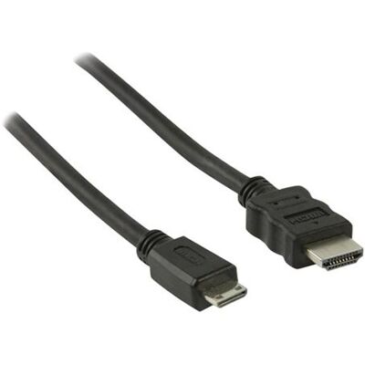 Nedis - HDMI-kabel met ethernet - HDMI male naar 19 pin mini HDMI Type C male - 2 m - zwart - rond, 4K ondersteuning, ondersteuning 1080p Nedis - HDMI-kabel met ethernet - HDMI male naar 19 pin mini HDMI Type C male - 2 m - zwart - rond, 4K ondersteuning, ondersteuning 1080p