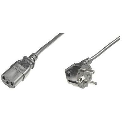 ASSMANN - Voedingskabel - power CEE 7/7 naar power IEC 60320 C13 - 250 V wisselstroom V - 1.8 m - aansluiting 90° - zwart ASSMANN - Voedingskabel - power CEE 7/7 naar power IEC 60320 C13 - 250 V wisselstroom V - 1.8 m - aansluiting 90° - zwart