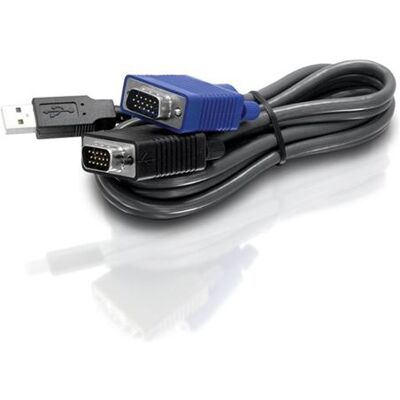 TRENDnet TK CU15 - Toetsenbord / video / muis (TVM) kabel - USB, HD-15 (VGA) (M) naar HD-15 (VGA) (M) - 4.5 m - zwart TRENDnet TK CU15 - Toetsenbord / video / muis (TVM) kabel - USB, HD-15 (VGA) (M) naar HD-15 (VGA) (M) - 4.5 m - zwart