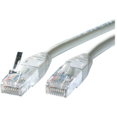 Secomp Roline - Verbindingskabel - RJ-45 (M) naar RJ-45 (M) - 50 cm - UTP - CAT 5e - gevormd - grijs Secomp Roline - Verbindingskabel - RJ-45 (M) naar RJ-45 (M) - 50 cm - UTP - CAT 5e - gevormd - grijs