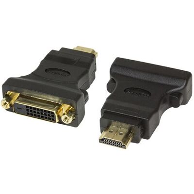 M-CAB - Videoadapter - dubbele verbinding - HDMI male naar DVI-D female - zwart M-CAB - Videoadapter - dubbele verbinding - HDMI male naar DVI-D female - zwart