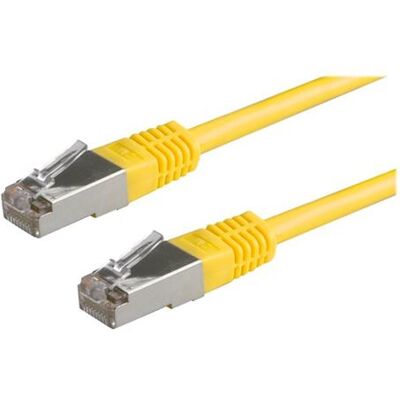 Secomp Roline - Verbindingskabel - RJ-45 (M) naar RJ-45 (M) - 2 m - SF/UTP - CAT 5e - gevormd - geel Secomp Roline - Verbindingskabel - RJ-45 (M) naar RJ-45 (M) - 2 m - SF/UTP - CAT 5e - gevormd - geel