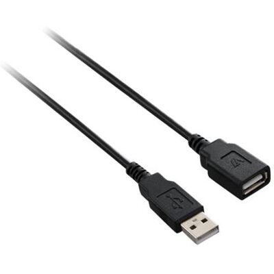 V7 - USB-verlengkabel - USB (M) naar USB (V) - 1.8 m - zwart V7 - USB-verlengkabel - USB (M) naar USB (V) - 1.8 m - zwart
