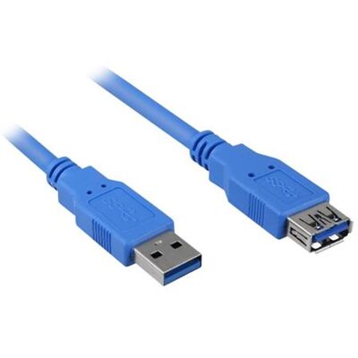 Sharkoon - USB-verlengkabel - USB type A (V) naar USB type A (M) - USB 3.0 - 3 m - zwart Sharkoon - USB-verlengkabel - USB type A (V) naar USB type A (M) - USB 3.0 - 3 m - zwart