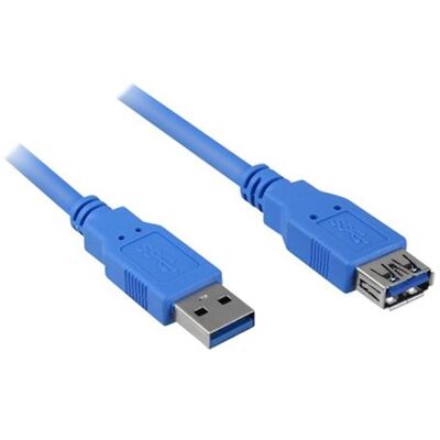Sharkoon - USB-verlengkabel - USB type A (V) naar USB type A (M) - USB 3.0 - 1 m - zwart Sharkoon - USB-verlengkabel - USB type A (V) naar USB type A (M) - USB 3.0 - 1 m - zwart