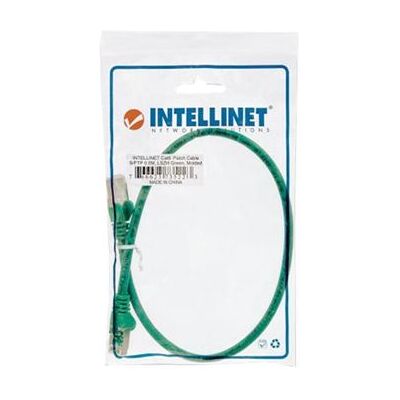 Intellinet Network Patch Cable, Cat6, 0.5m, Green, Copper, S/FTP, LSOH / LSZH, PVC, RJ45, Gold Plated Contacts, Snagless, Booted, Lifetime Warranty, Polybag - Verbindingskabel - RJ-45 (M) naar RJ-45 (M) - 50 cm - SFTP, PiMF - CAT 6 - halogeenvrij, gevormd Intellinet Network Patch Cable, Cat6, 0.5m, Green, Copper, S/FTP, LSOH / LSZH, PVC, RJ45, Gold Plated Contacts, Snagless, Booted, Lifetime Warranty, Polybag - Verbindingskabel - RJ-45 (M) naar RJ-45 (M) - 50 cm - SFTP, PiMF - CAT 6 - halogeenvrij, gevormd