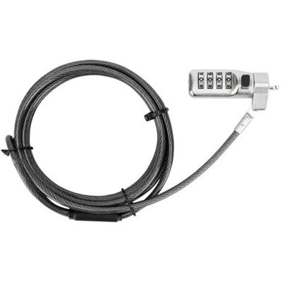 Targus DEFCON Compact Combo Cable Lock - Beveiligingskabelslot - zwart - 1.98 m Targus DEFCON Compact Combo Cable Lock - Beveiligingskabelslot - zwart - 1.98 m