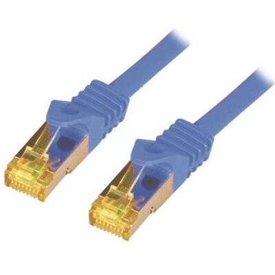 M-CAB - Verbindingskabel - RJ-45 (M) naar RJ-45 (M) - 7.5 m - SFTP, PiMF - CAT 7 - halogeenvrij, gevormd, zonder haken - blauw M-CAB - Verbindingskabel - RJ-45 (M) naar RJ-45 (M) - 7.5 m - SFTP, PiMF - CAT 7 - halogeenvrij, gevormd, zonder haken - blauw