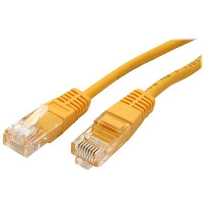 Secomp Roline - Netwerkkabel - RJ-45 (M) naar RJ-45 (M) - 50 cm - UTP - CAT 5e - gevormd - geel Secomp Roline - Netwerkkabel - RJ-45 (M) naar RJ-45 (M) - 50 cm - UTP - CAT 5e - gevormd - geel