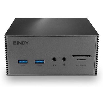 LINDY DST-Pro 101 - Dockingstation - voor laptop - USB-C 3.2 Gen 1 / Thunderbolt 3 / Thunderbolt 4 - 2 x HDMI, DP - 1GbE - 100 Watt LINDY DST-Pro 101 - Dockingstation - voor laptop - USB-C 3.2 Gen 1 / Thunderbolt 3 / Thunderbolt 4 - 2 x HDMI, DP - 1GbE - 100 Watt