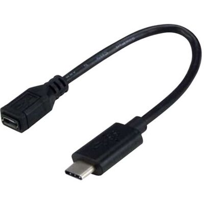 MCL - USB-adapter - micro-USB type B (V) naar 24 pin USB-C (M) - USB 3.1 - 17 cm MCL - USB-adapter - micro-USB type B (V) naar 24 pin USB-C (M) - USB 3.1 - 17 cm