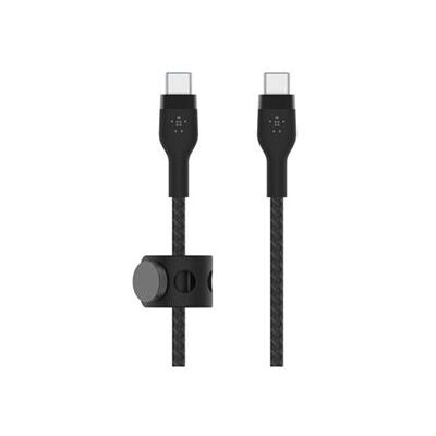 Belkin BoostCharge - USB-kabel - 24 pin USB-C (M) naar 24 pin USB-C (M) - 2 m - zwart Belkin BoostCharge - USB-kabel - 24 pin USB-C (M) naar 24 pin USB-C (M) - 2 m - zwart