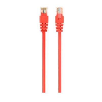Gembird - Verbindingskabel - RJ-45 (M) naar RJ-45 (M) - 3 m - CAT 5e - gevormd - rood Gembird - Verbindingskabel - RJ-45 (M) naar RJ-45 (M) - 3 m - CAT 5e - gevormd - rood