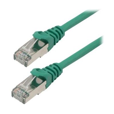 MCL - Verbindingskabel - RJ-45 (M) naar RJ-45 (M) - 5 m - SFTP - CAT 6a - halogeenvrij, gevormd, zonder haken - groen MCL - Verbindingskabel - RJ-45 (M) naar RJ-45 (M) - 5 m - SFTP - CAT 6a - halogeenvrij, gevormd, zonder haken - groen
