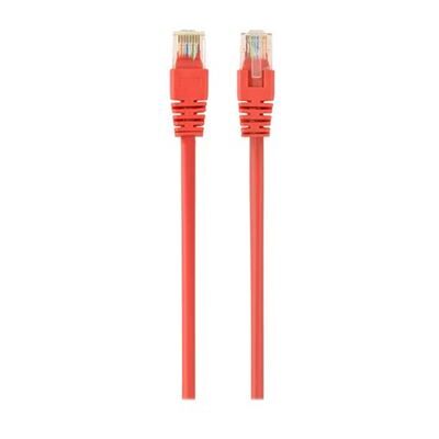 Gembird - Verbindingskabel - RJ-45 (M) naar RJ-45 (M) - 5 m - CAT 5e - gevormd - rood Gembird - Verbindingskabel - RJ-45 (M) naar RJ-45 (M) - 5 m - CAT 5e - gevormd - rood