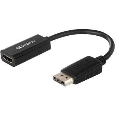 Sandberg - Videoadapter - DisplayPort male naar HDMI female Sandberg - Videoadapter - DisplayPort male naar HDMI female