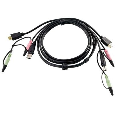 ATEN Technology ATEN 2L-7D02UD - Video/USB/audiokabel - USB, mini-phone stereo 3.5 mm, DVI-D (M) naar mini-phone stereo 3.5 mm, USB type B, DVI-D (M) - 1.8 m ATEN Technology ATEN 2L-7D02UD - Video/USB/audiokabel - USB, mini-phone stereo 3.5 mm, DVI-D (M) naar mini-phone stereo 3.5 mm, USB type B, DVI-D (M) - 1.8 m
