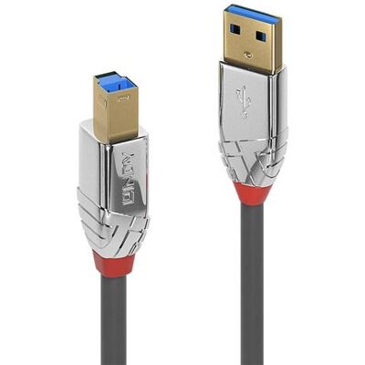 Lindy CROMO - USB-kabel - USB type A (M) naar USB Type B (M) - USB 3.1 - 50 cm - rond - grijs Lindy CROMO - USB-kabel - USB type A (M) naar USB Type B (M) - USB 3.1 - 50 cm - rond - grijs