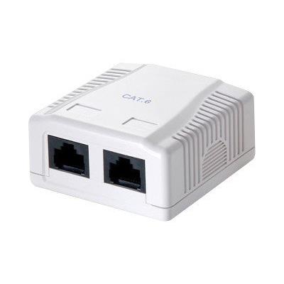 Digital data communications equip - Vlakke montagekast voor netwerk - CAT 6 - UTP - RJ-45 X 2 - zuiver wit, RAL 9010 Digital data communications equip - Vlakke montagekast voor netwerk - CAT 6 - UTP - RJ-45 X 2 - zuiver wit, RAL 9010