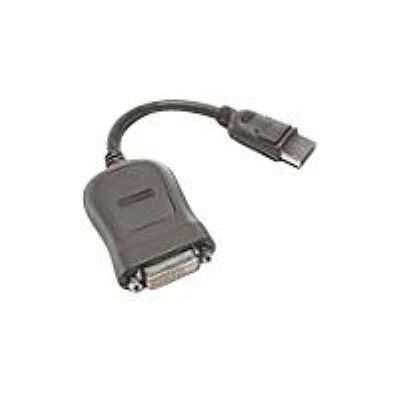 Lenovo - DisplayPort kabel - enkele verbinding - DisplayPort (M) naar DVI-D (V) - 20 cm Lenovo - DisplayPort kabel - enkele verbinding - DisplayPort (M) naar DVI-D (V) - 20 cm