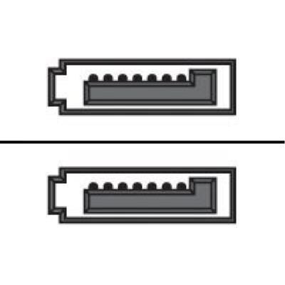 Sharkoon - SATA-kabel - Serial ATA 150/300/600 - SATA (V) naar SATA (V) - 60 cm - vergrendeld - zwart Sharkoon - SATA-kabel - Serial ATA 150/300/600 - SATA (V) naar SATA (V) - 60 cm - vergrendeld - zwart