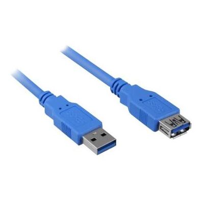 Sharkoon - USB-verlengkabel - USB type A (M) naar USB type A (V) - USB 3.0 - 3 m - blauw Sharkoon - USB-verlengkabel - USB type A (M) naar USB type A (V) - USB 3.0 - 3 m - blauw