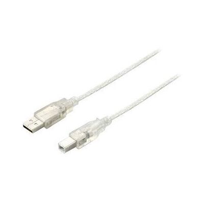Digital data communications Equip - USB-kabel - USB (M) naar USB type B (M) - USB 2.0 - 5 m - transparant zilver Digital data communications Equip - USB-kabel - USB (M) naar USB type B (M) - USB 2.0 - 5 m - transparant zilver