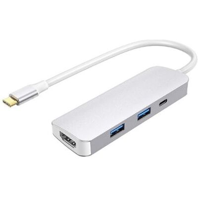 Urban Factory 4-in-1 USB-C hub met 2 USB-A 1 HDMI 4K 1 USB-C 100W PD Urban Factory 4-in-1 USB-C hub met 2 USB-A 1 HDMI 4K 1 USB-C 100W PD