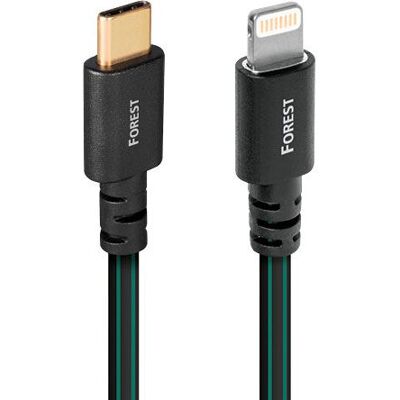 Audioquest USB-C Forest 1,5 m Lightning-kabel groen en zwart Audioquest USB-C Forest 1,5 m Lightning-kabel groen en zwart