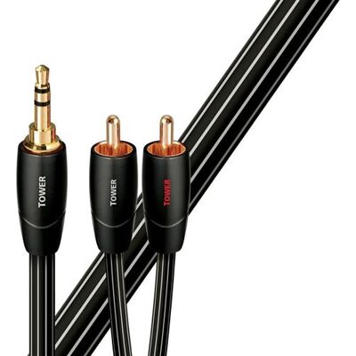 Audioquest 3,5 mm jack audiokabel Tower 1 m Zwart Audioquest 3,5 mm jack audiokabel Tower 1 m Zwart