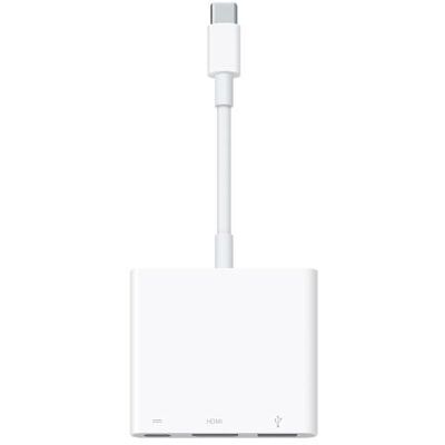 Apple Digital AV Multiport Adapter - Videoadapter - 24 pin USB-C male naar USB, HDMI, usb-c (alleen voeding) female - 4K ondersteuning Apple Digital AV Multiport Adapter - Videoadapter - 24 pin USB-C male naar USB, HDMI, usb-c (alleen voeding) female - 4K ondersteuning