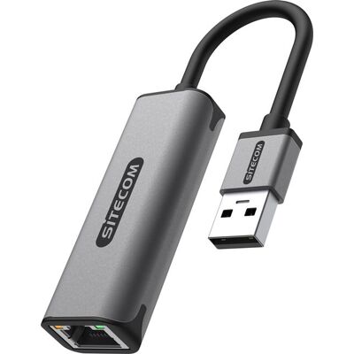 Sitecom Adapter USB 2 naar Ethernet LAN 1 Gbps Grijs Sitecom Adapter USB 2 naar Ethernet LAN 1 Gbps Grijs