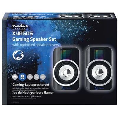 Nedis Gaming Xyagos - Luidsprekers - voor PC - 5 Watt - zwart, blauw Nedis Gaming Xyagos - Luidsprekers - voor PC - 5 Watt - zwart, blauw