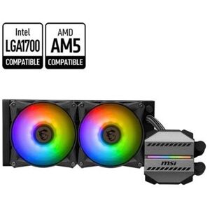 MSI MAG CORELIQUID - Vloeistofkoelsysteem processor - afmeting radiator: 240 mm - (voor: LGA1156, LGA1155, LGA2011, LGA1150, LGA2011-3, LGA1151, AM4, LGA2066, LGA1200, LGA1700, AM5) - koper - 120 mm MSI MAG CORELIQUID - Vloeistofkoelsysteem processor - afmeting radiator: 240 mm - (voor: LGA1156, LGA1155, LGA2011, LGA1150, LGA2011-3, LGA1151, AM4, LGA2066, LGA1200, LGA1700, AM5) - koper - 120 mm