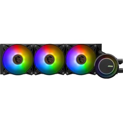 MSI MAG CORELIQUID E360 - Vloeistofkoelsysteem processor - afmeting radiator: 360 mm - (voor: LGA1156, LGA1155, LGA1150, LGA1151, AM4, TR4, sTRX4, LGA1200, LGA1700, AM5) - koperen basis - 120 mm MSI MAG CORELIQUID E360 - Vloeistofkoelsysteem processor - afmeting radiator: 360 mm - (voor: LGA1156, LGA1155, LGA1150, LGA1151, AM4, TR4, sTRX4, LGA1200, LGA1700, AM5) - koperen basis - 120 mm